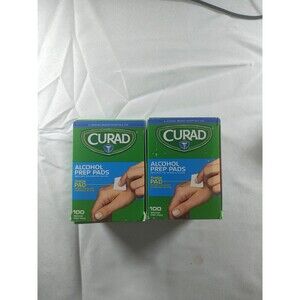 CURAD Alcohol Prep Pads 200 COUNT THICK MEDIUM PADS WIPES SWABS 70% ISOPROPYL